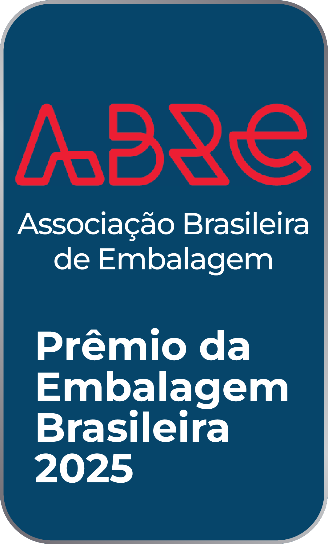 Prêmio ABRE da Embalagem Brasileira 2025 seal.